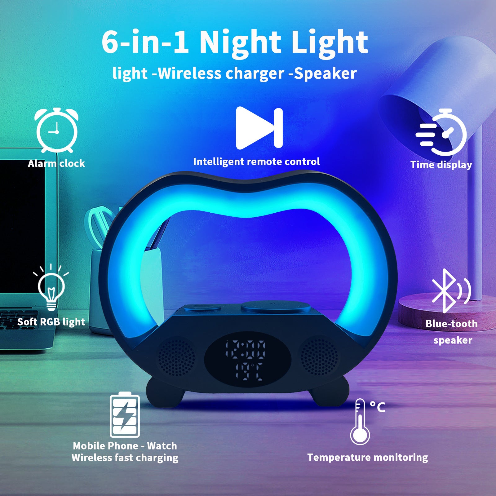 6 In 1 Intelligent LED Table Lamp